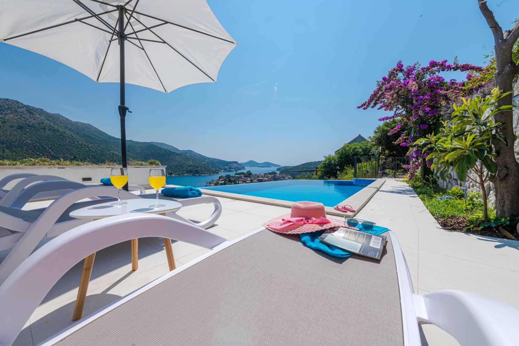 Villa Mardia- Sea View Infinity Pool Built 2023 Zaton  Dış mekan fotoğraf